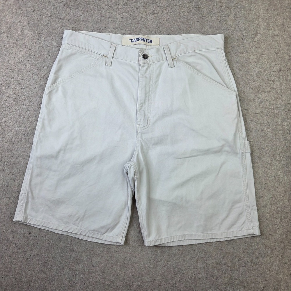 Vintage Gap Carpenter Shorts Mens 36 Beige 9" Inseam Y2K Baggy Skater